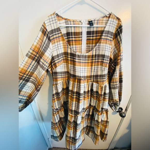 Shein Curve Womens Plaid Flannel Fall Colors Size 1X - Picture 3 of 3